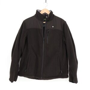 TideWe Womens Heated Fleece Jacket Black Full Zip Battery Pack Included Size L